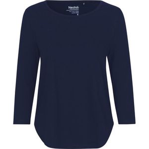 Neutral - Driekwart Mouwen T-shirt Dames - Donkerblauw - 100% Duurzaam - XL