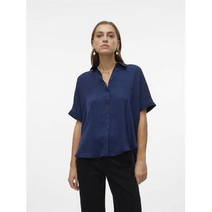 Vero Moda Vmkatrine Ss Oversized Shirt Navy Blazer BLAUW S