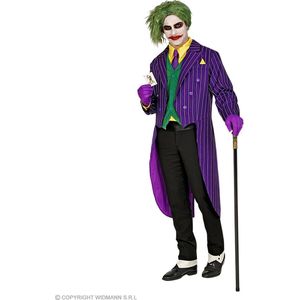 Widmann - Joker Kostuum - Patser Patsy Slipjas Paars Met Krijtstreep Man - Paars - XL - Halloween - Verkleedkleding