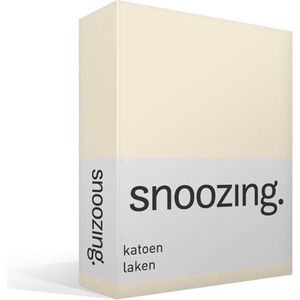 Snoozing - Laken - Katoen - Eenpersoons - 150x260 cm - Ivoor