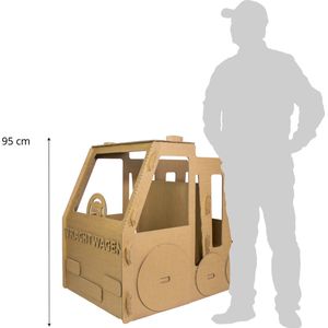 Kartonnen Vrachtwagen - Kartonnen speelgoed - 100% recyclebaar - 110x75x95 cm - Helemaal te versieren met verf - Cadeau van Duurzaam Karton - KarTent
