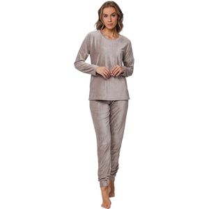 Huispak dames pastunette uni rib velours