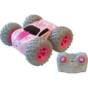 RC Stuntracer Stuntcar roze 1:18 - RC Auto - Bestuurbare Auto