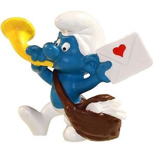 Postbode smurf - Speelfiguurtje - Schleich - brief met hart - 6cm