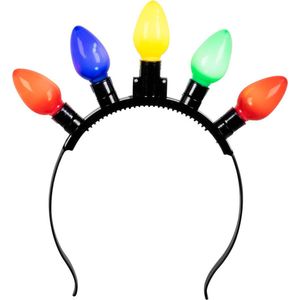 Boland party Verkleed diadeem/haarband - kerstlampjes - volwassenen - Carnaval