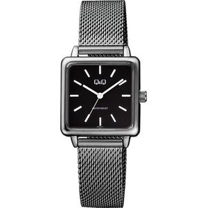 Q&Q vierkant dames horloge zwart QB51J412