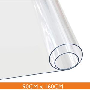 Simple Fix - Tafelzeil - Tafelbeschermer - Tafelzeil Transparant - Tafelkleed Plastic - 90cm x 160cm - 2mm dikte