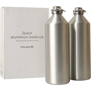 Prénatal Aluminium Kruik 1 liter - Babykruik - Verwarmt Kinderbedje Voor - 2 Stuks