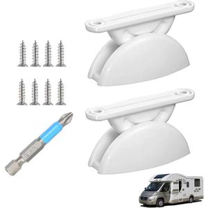 Deurvergrendeling voor camper en caravan - Kunststof deurstopper - T-vormige deurhouder (2 stuks)