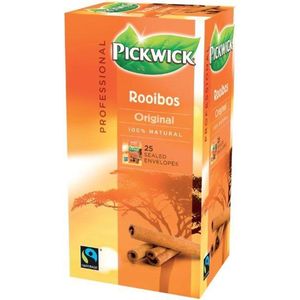 Thee pickwick fair trade rooibos 25x1.5gr | Omdoos a 3 pak x 25 stuk | 3 stuks