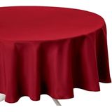 Tafelkleed van Polyester Rond Diameter 180 cm - Rood - Eettafel Tafellakens