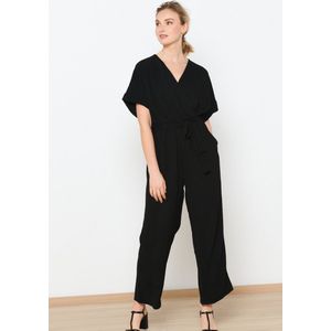 LolaLiza Jumpsuit met kimono-effect - Black - Maat 44