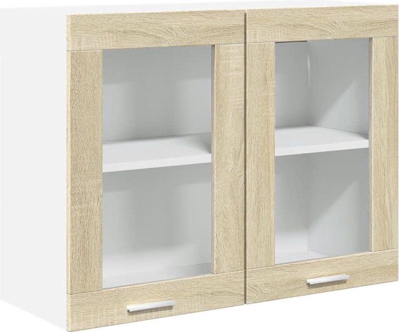 vidaXL - Hangkast - 80x31x60 - cm - spaanplaat - sonoma - eikenkleurig