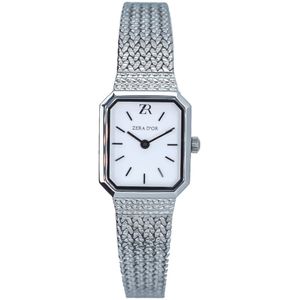 Zera d'or Dames horloge - Polshorloge 19,5 x 30,2 mm waterdicht - Zilver