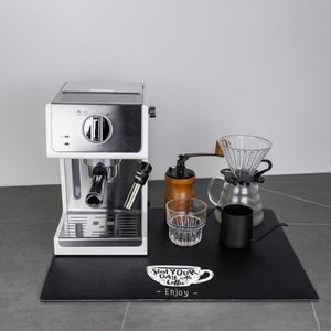 Koffiemachine, afdruipmat, sneldrogend, afdruipmat, servies (50 x 40 cm), absorberende droogmat voor koffiezetapparaat, keuken, gootsteen, antislip
