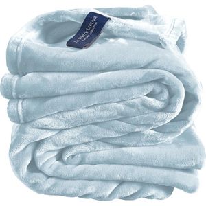 De Witte Lietaer Fleece plaid Cosy - 150 x 200 cm - Ice blue