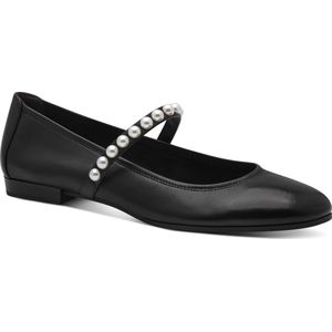 Tamaris - 1-22140-44 - Instappers - Zwart - Leer - Elegante Ballerina's