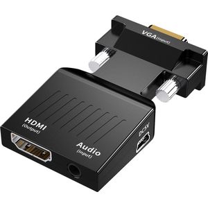 Techvavo® VGA naar HDMI adapter – 1080P Full HD - Universele Converter – Analoog naar Digitaal