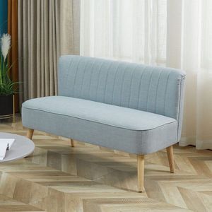 Stoffen met 2 zitplaat sofa bekleding sofa zitmeubilair lounge schuimschuim licht groen 117 x 56,5 x 77 cm