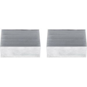 Aluminium Heatsink Koellichaam Koelvin - Warmte Radiator Board Cooling - High Power Led Versterker Transistor - IC Module 100 * 69 * 36mm - Set van 2stuks .