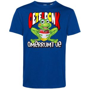 T-shirt kind Oeteldonk Omèrrumt Oe | Carnavalskleding kinderen | Carnaval Kostuum | Foute Party | Blauw | maat 92