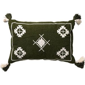 Dutch Decor ZUCO - Sierkussen van katoen 40x60 cm Chive - groen - Inclusief binnenkussen