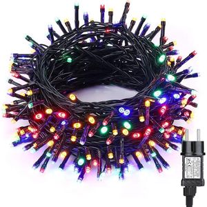 Kerst sale！Decoratieve verlichting-4 kleur Kerstverlichting- kerstboomverlichting- lichtketting 8 standen met geheugenfunctie- Waterdicht IP65 -Kerstversiering voor binnen en buiten Kerstbomen-feesten-bruiloften- 22M 200led-4 kleur