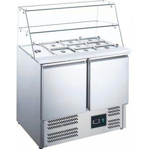 Saladette With Glass Top Model Es 900 G, Saro 465-1085