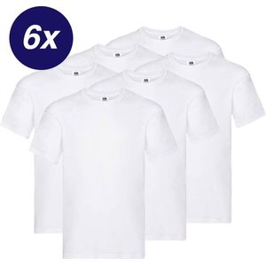 Blanco T-shirts - witte shirts - ronde hals - maat M - 6 pack