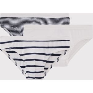 Petit Bateau Set van 3 gestreepte slips voor jongens Jongens Onderbroek - Blauw - Maat 86