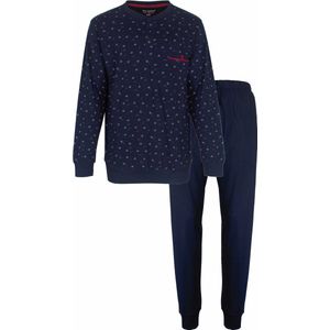 Paul Hopkins - Heren Pyjama - Geprint Dessin - Navy Blauw. - Maat S