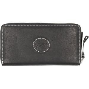 Zwarte Portemonnee Dames Met Rits - 20x10x2.5cm - RFID - 12 Creditcardhouders, Briefgeld & Muntvak - Echt Leren Portefeuille voor Dames - Cadeau voor Vrouw
