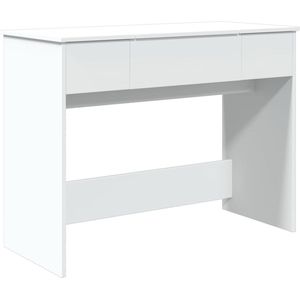 vidaXL Kaptafel met spiegel 100x45x76 cm wit - Kaptafel - Kaptafels - Kap Tafel - Make-up Tafel