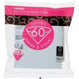 HARIO V60 Koffiefilters - 03 Size - Wit - 100 stuks