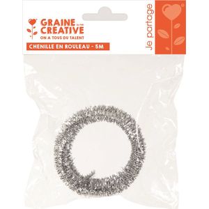 GC Chenilledraad op Rol 6 mm Zilver 10m