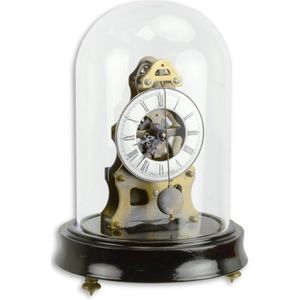 Klok stopkolk - Prachtige mechanische tafelklok - Glazen bol - 18,7 cm hoog