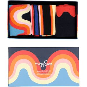 Happy Socks Graphic Socks Gift Set (3-pack) - Unisex - Maat: 36 - 40