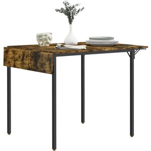 HOMCOM-Opklapbare eettafel-MDF-120x79x79cm-Marron