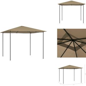 vidaXL Prieel - Priëlen - Prieëlen - Tuinprieel - Prieel 160 g/m² 3x3x2,6 m taupe