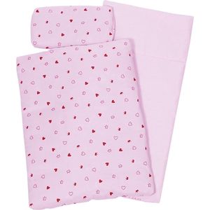 Goki Poppen Beddengoed Hartjes En Kroontjes Roze