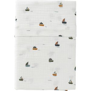 Cottonbaby Soft Wieglaken - 75x90 cm - Boats At Sea