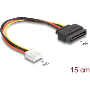 SATA Power Cable 15 pin plug to 1 x Floppy 4 pin female 15 cm