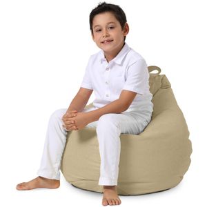 Kids Pear Zitzak, Kinder Zitzakken,Waterafstotend,Beige,Kinderzetel,Zitzak Kind Speelkamer-Duurzaam, Binnen & Buiten Zitzak