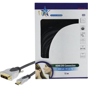 HQ - HDMI naar DVI kabel - 15 m - Zwart
