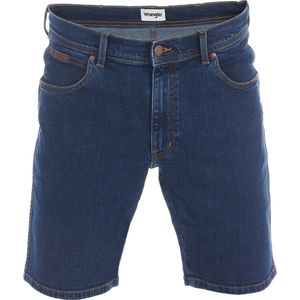 Wrangler Heren Short Texas Stretch Shorts regular/straight Blauw W 31 Volwassenen Korte Jeans Broek Bermuda