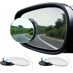 Blind Spot Spiegel (2 stuks) Auto Dode Hoek Spiegel Ovaal HD Glas Convex Lens, Randloos Achteruitkijkspiegels 360° Verstelbare Dodehoek Spiegel voor alle Auto, Vrachtwagen, SUV, Caravan, Self-Stick