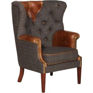 Chesterfield Harris Tweed Fauteuil Kniphofia