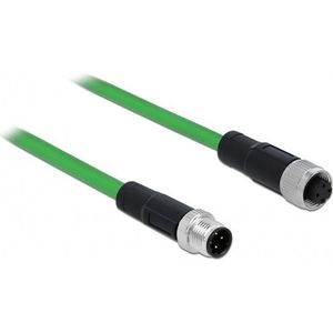 M12 4-pins D-gecodeerde industriële netwerk verlengkabel - Profinet / TPU PUR - 1 meter