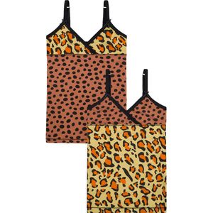 Claesen's - 2-Pack Singlet Leopard/Dots - Maat: 116-122