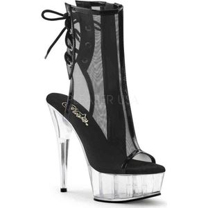 Pleaser - DELIGHT-1018MSH Plateau Laarzen - US 10 - 40 Shoes - Zwart